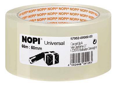 Nopi Universal 57952 Packband Transparent (L x B) 66 m x 50 mm 1 St.