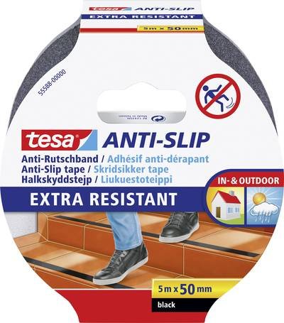 tesa EXTRA RESISTANT 55588-00000-11 Anti-Rutschband Schwarz (L x B) 5 m x 50 mm 1 St.