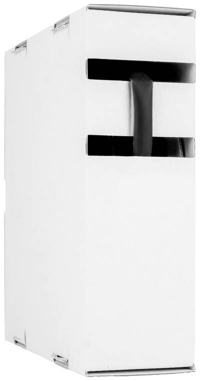 Hongshang 2111134008 Schrumpfschlauch ohne Kleber Schwarz 25.40 mm 12.70 mm Schrumpfrate:2:1 5 m