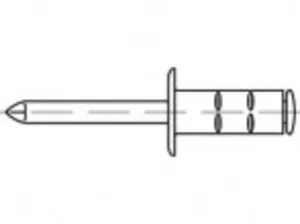 TOOLCRAFT TO-5380566 Blindniete 6.4 mm Edelstahl 200 St.
