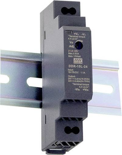 MEAN WELL DDR-15G-15 Hutschienen-DC/DC-Wandler (DIN-Rail) 15 V/DC 1 A 15 W Anzahl Ausgänge:1 x Inhalt 1 St.