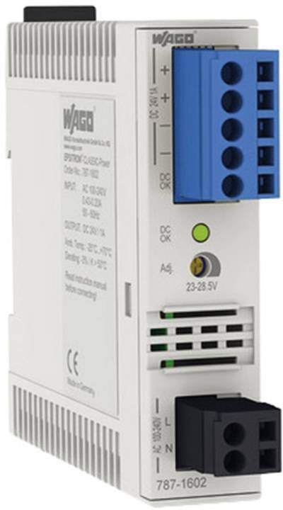 WAGO 787-1602 Hutschienen-Netzteil (DIN-Rail) 24 V/DC 1.2 A 34 W Anzahl Ausgänge:1 x Inhalt 1 St.