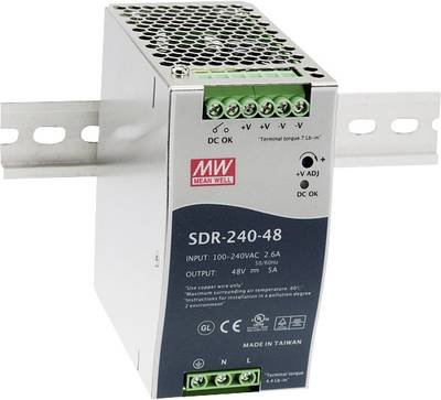 MEAN WELL SDR-240-48 Hutschienen-Netzteil (DIN-Rail) 48 V/DC 5 A 240 W Anzahl Ausgänge:1 x Inhalt 1 St.