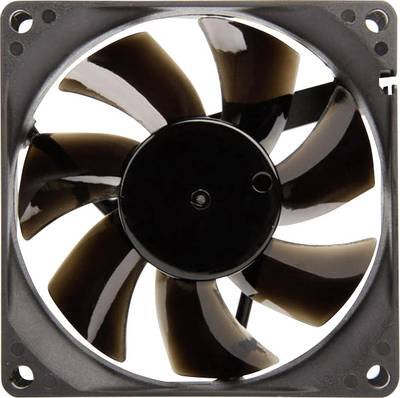NoiseBlocker BlackSilent Pro P-P PC-Gehäuse-Lüfter Schwarz (B x H x T) 80 x 80 x 25 mm