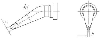Weller LT-HX Lötspitze Meißelform, gebogen Spitzen-Größe 0.8 mm Spitzen-Länge 18 mm Inhalt 1 St.