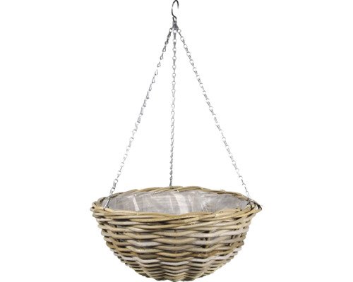 Pflanzkorb Leah Naturfaser 30 x 30 x 18 cm farblos