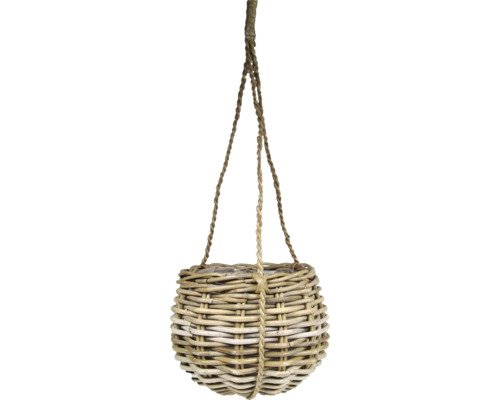Pflanzkorb Leah Naturfaser 25 x 25 x 22 cm farblos