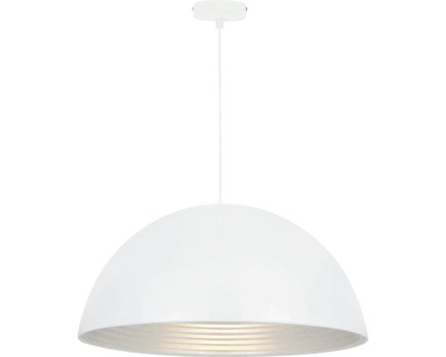 FLAIR Pendelleuchte 1-flammig Ø 40 cm weiss/silber