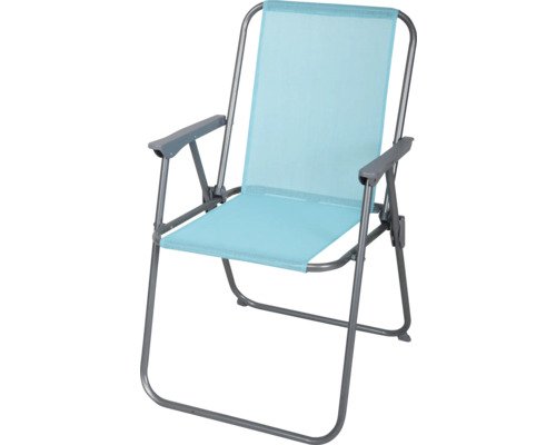 Calex Campingstuhl Gardamo Piccolo grau, Fläche Textilbezug hellblau