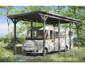 Einzelcarport SKAN HOLZ Emsland 404x846 cm schiefergrau