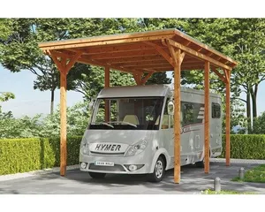 Einzelcarport SKAN HOLZ Emsland 404x604 cm eiche hell
