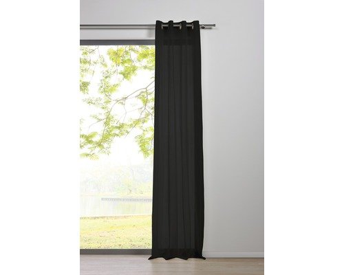 Ösenschal pure schwarz 135x245 cm
