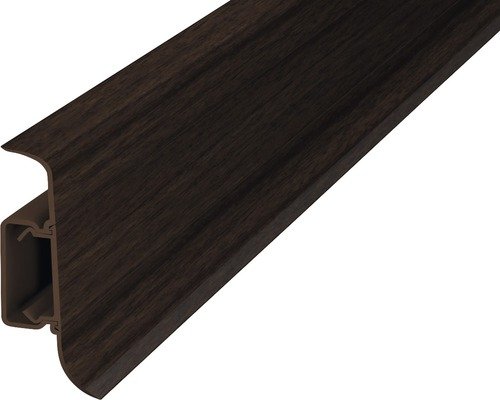 Prinz Klemmsockelleiste mit Kabelführung Kunststoff wenge 50 x 2500 mm