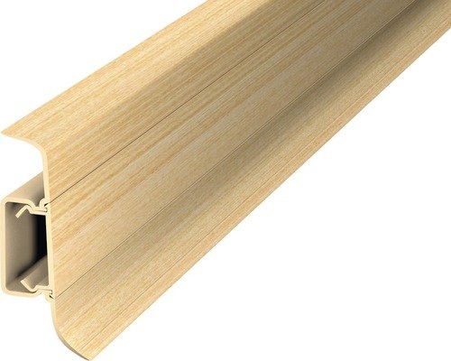 Prinz Klemmsockelleiste mit Kabelführung Kunststoff ahorn 50 x 2500 mm