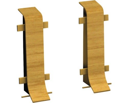Prinz Verbinder für Klemm-Sockelleiste mit Kabelkanal Eiche hell 50 mm