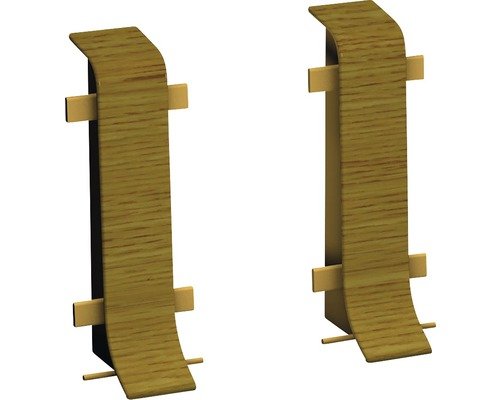 Prinz Verbinder für Klemm-Sockelleiste mit Kabelkanal Eiche Montana 50 mm