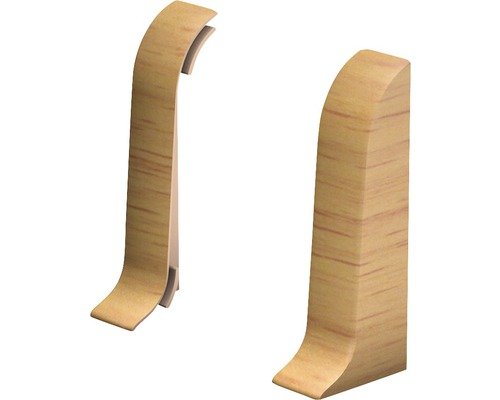 Prinz Endstücke für Kabelkanal-Sockelleiste buche 60 mm