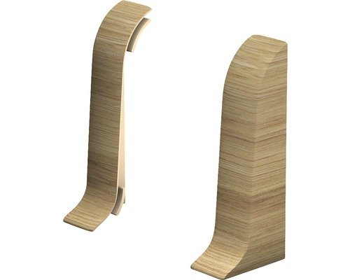 Prinz Endstücke für Kabelkanal-Sockelleiste Eiche rustikal 60 mm