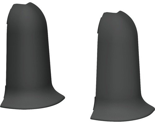 Prinz Aussenecken für Kabelkanal-Sockelleiste dunkelgrau 60 mm