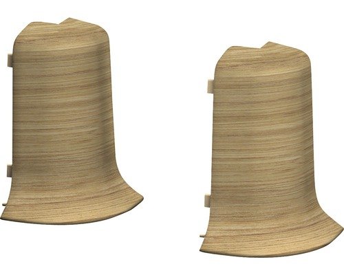 Prinz Aussenecken für Klemm-Sockelleiste mit Kabelkanal Eiche rustikal 50 mm