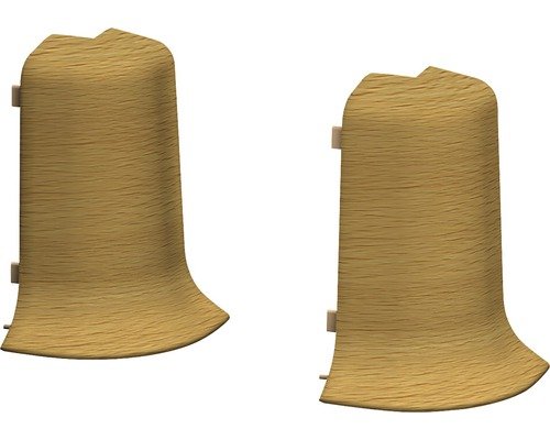 Prinz Aussenecken für Klemm-Sockelleiste mit Kabelkanal Buche dunkel 50 mm