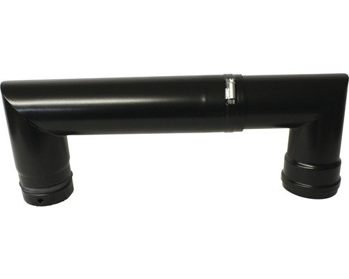 Doppelbogen für S-Anschluss Ø80 mm schwarz