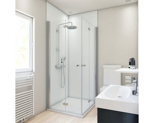 Duschrückwand BREUER Unifarbe weiss 210 x 90 cm 9486011000200