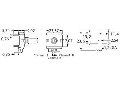 Bourns Drehgeber 1 St. ECW1J-B24-BC0024L