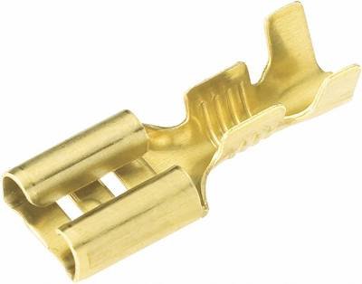 Vogt Verbindungstechnik 3835.67 Flachsteckhülse Steckbreite: 6.3 mm Steckdicke: 0.8 mm 180 ° Unisoliert Metall 1 St.