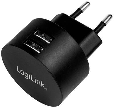 LogiLink Ladegerät USB Ladegerät 10.5 W 2x USB-A Schwarz Innenbereich