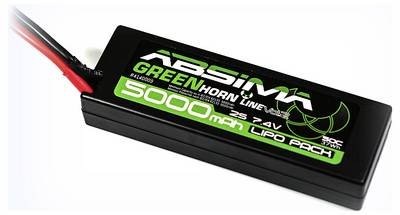 Absima Modellbau-Akkupack (LiPo) 7.4 V 5000 mAh Zellen-Zahl: 2 50 C Box Hardcase T-Stecksystem