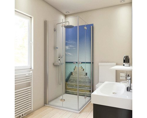 Duschrückwand BREUER Steg 90 x 210 cm 9480503000200
