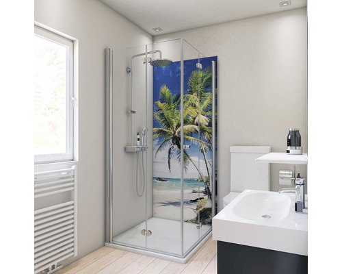 Duschrückwand BREUER Palmen 90 x 210 cm 9480500000200