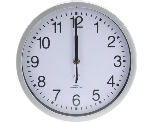 Wanduhr Funkuhr weiss Ø 30 cm