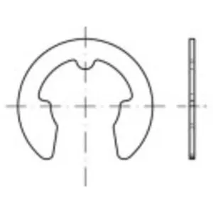 TOOLCRAFT 138509 Sicherungsscheiben Innen-Durchmesser: 1.2 mm DIN 6799 Federstahl 500 St.