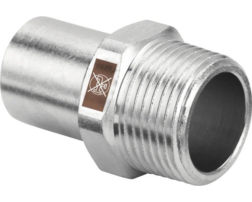 viega 1711.1 Pressfitting Einsteckstück Unverpresst undicht Unverpresst undicht Edelstahl Presskontur V 18 x 1/2 Zoll AG 810641