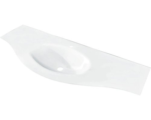 Möbelwaschtisch Sting Glas 138x52 cm Mitte weiss