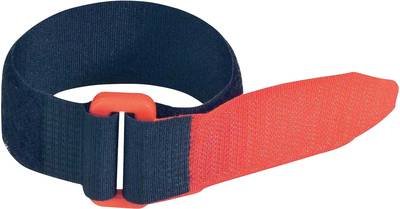 FASTECH® F101-25-300-5 Klettband mit Gurt Haft- und Flauschteil (L x B) 300 mm x 25 mm Schwarz, Rot 5 St.