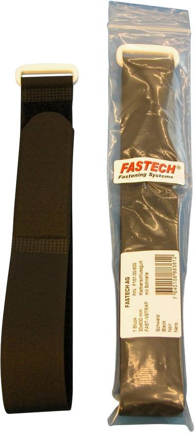 FASTECH® F101-30-600 Klettband mit Gurt Haft- und Flauschteil (L x B) 600 mm x 30 mm Schwarz 1 St.