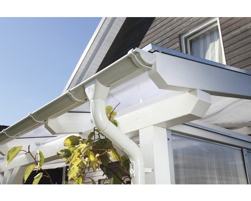 Skanholz Regenrinne Komplett-Set 434 cm, weiss