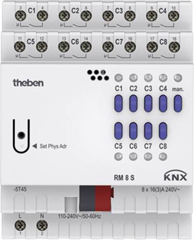 Theben 4940220 Schaltaktor RM 8 S KNX