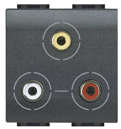 Legrand Cinch-Anschlussdose Living&Light Grau L4283 1 St.