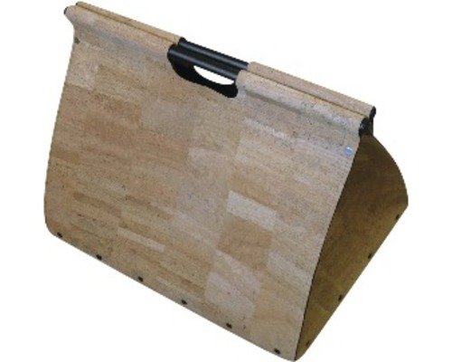Holztragetasche aus Naturkork auf Rollen
