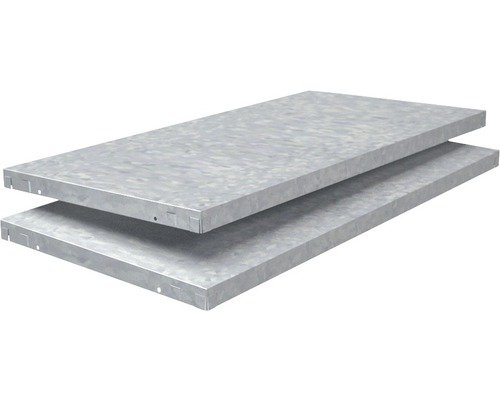Schulte Regalboden verzinkt 80 x 3,5 x 40 cm 2er-Pack Stecksystem