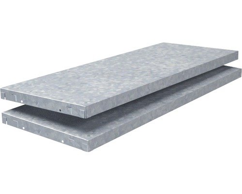 Schulte Regalboden verzinkt 80 x 3 x 30 cm 2er-Pack Stecksystem