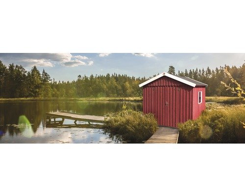 Gartenhaus weka mit Fussboden 277 x 286 cm schwedischrot