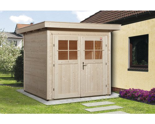 Gartenhaus weka mit Fussboden 225 x 249 cm natur