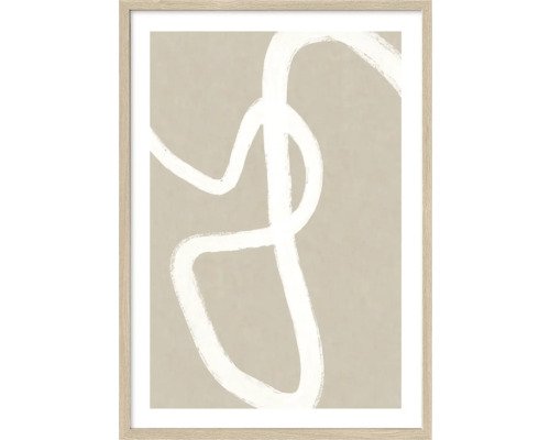 Gerahmtes Bild Abstract Line Graphics 75x105 cm