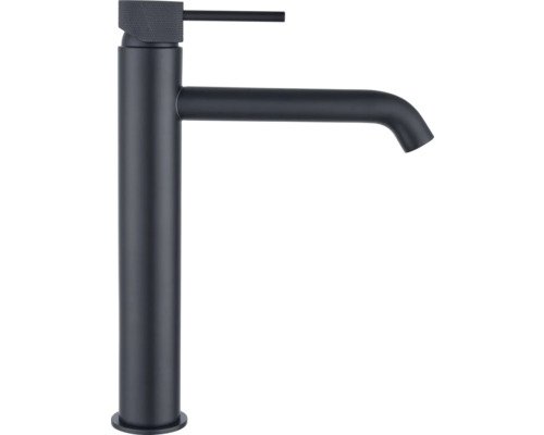form&style Waschtischarmatur für Aufsatzwaschbecken KUDA XL schwarz matt mit Push-Open-Ablaufventil
