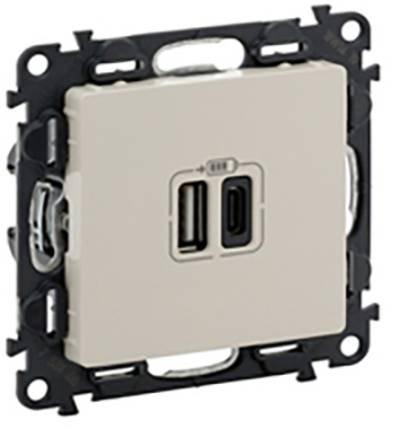 Legrand USB-Steckdose Valena Life Allure Beige 753206 5 St.